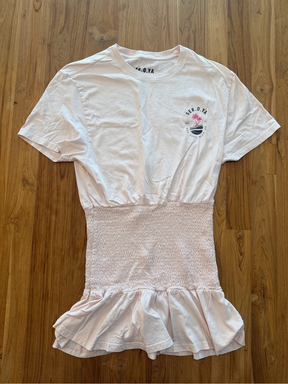 SER.O.YA Miranda T-Shirt Dress Women’s Medium Light Pink